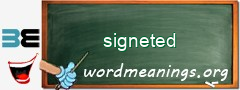 WordMeaning blackboard for signeted